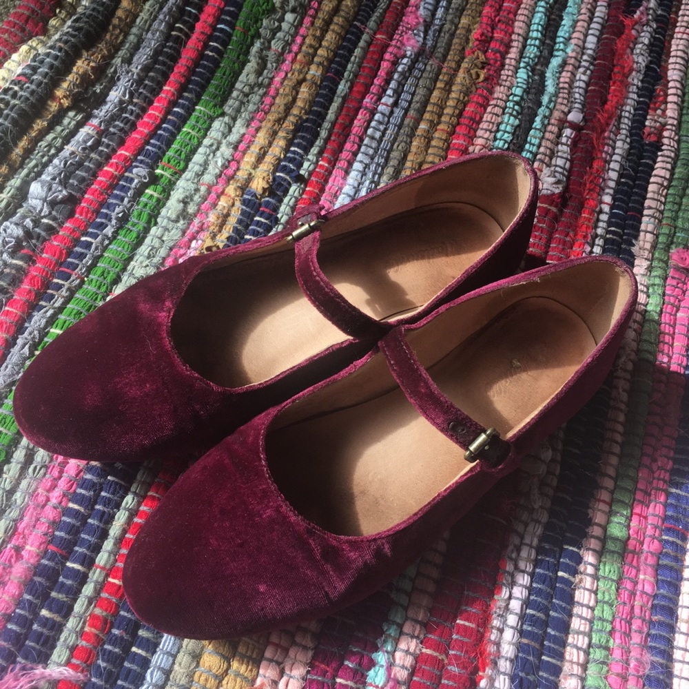Madewell Velvet Mary Janes